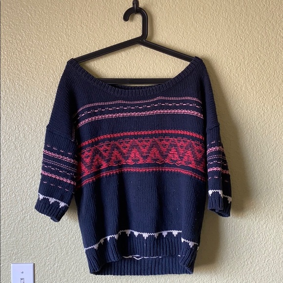 Off The Shoulder Knitted Sweater - Picture 1 of 2